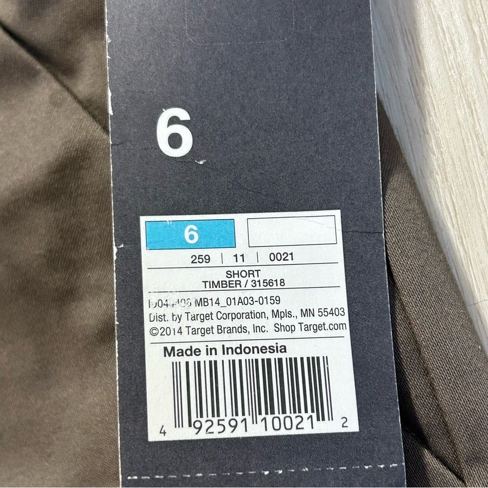 Mossimo Brown Trouser Shorts Womens‎ 6 New - Picture 3 of 7